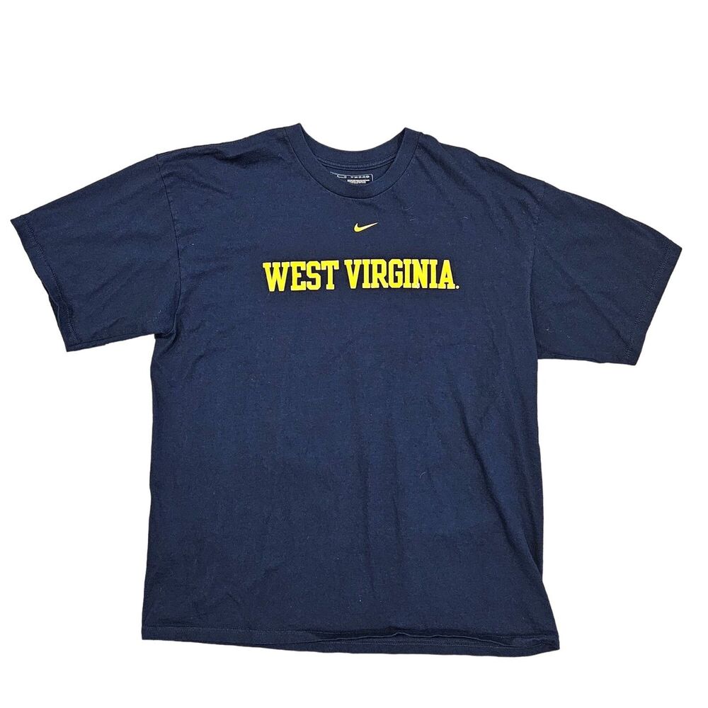 Nike Team Men's West Virginia Moutaineers Blue Short Sleeve T-Shirt Size Large - Picture 2 of 7